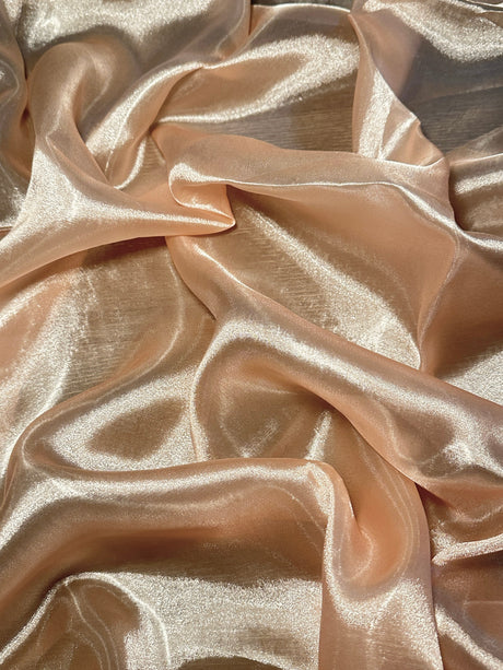 Liquid Shimmery Organza Light Peach