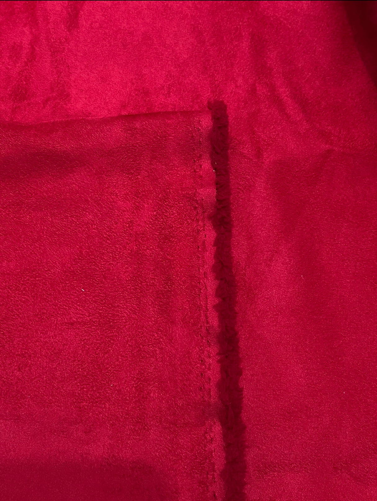 Red Microsuede Faux Suede