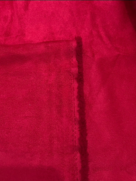 Red Microsuede Faux Suede
