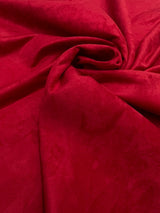 Red Microsuede Faux Suede