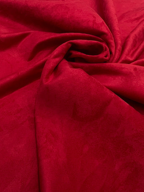 Red Microsuede Faux Suede
