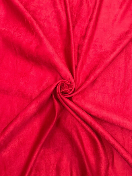 Red Microsuede Faux Suede