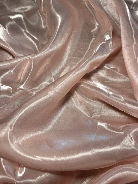 Liquid Shimmery Organza in Blush Pink