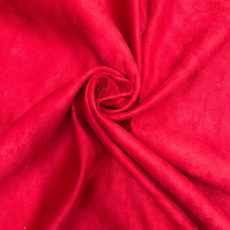 Red Microsuede Faux Suede
