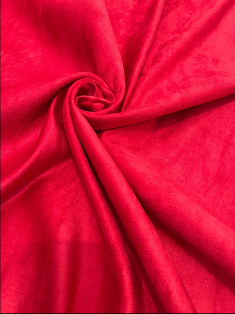 Red Microsuede Faux Suede