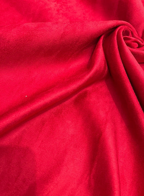Red Microsuede Faux Suede