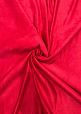 Red Microsuede Faux Suede