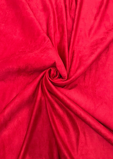 Red Microsuede Faux Suede
