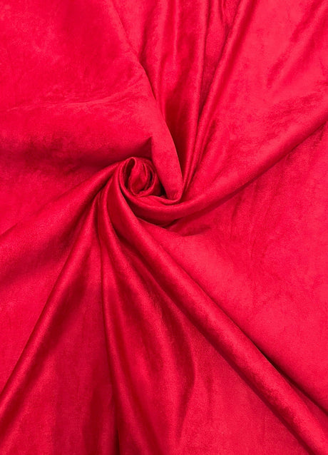 Red Microsuede Faux Suede