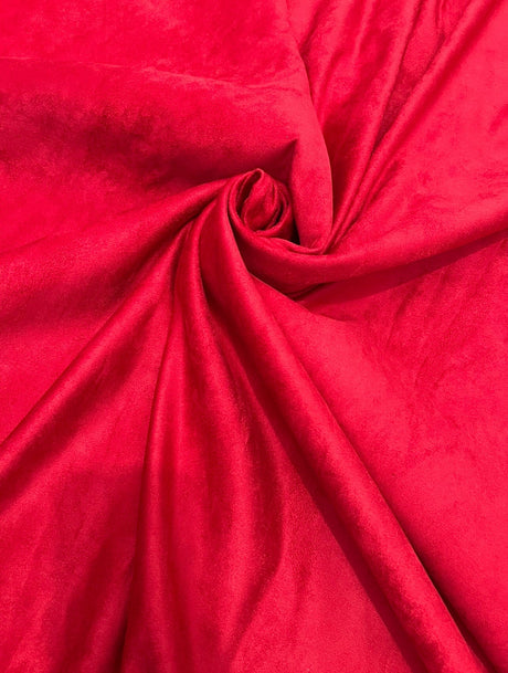 Red Microsuede Faux Suede
