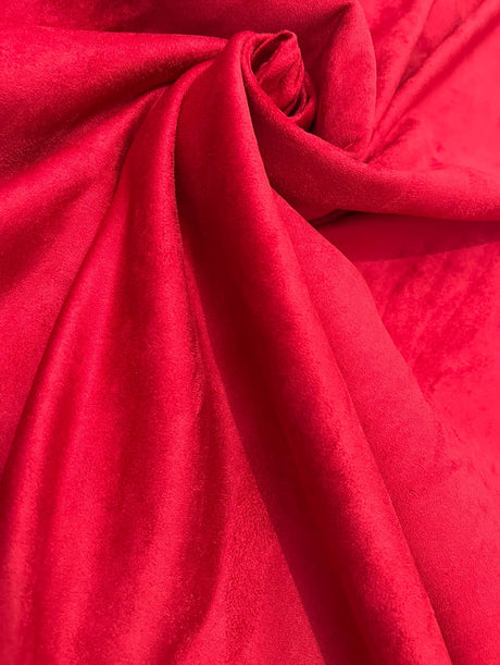Red Microsuede Faux Suede