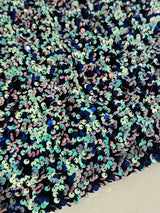 Stretch Sequin on Velvet Mermaid Blue