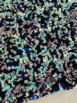Stretch Sequin on Velvet Mermaid Blue