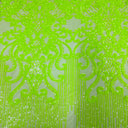 Stretch Sequins Damask Fabric