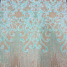 Stretch Sequins Damask Fabric