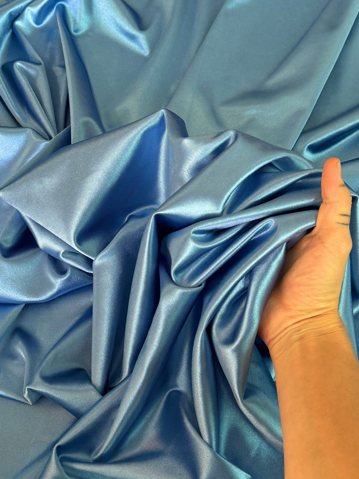 Shiny Nylon Spandex Slate Blue