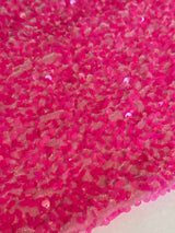 Sequin Velvet Neon Pink