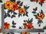 1 Yard Techno Crepe Knit Floral Pattern Fabric Soft Stretchy Polyester 60 Inch Width