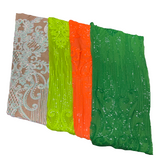 Stretch Sequins Damask Fabric