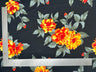 1 Yard Techno Crepe Knit Floral Pattern Fabric Soft Stretchy Polyester 60 Inch Width