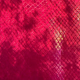 Stretch Velvet Fabric Foiled Diamond Snake 60" Width