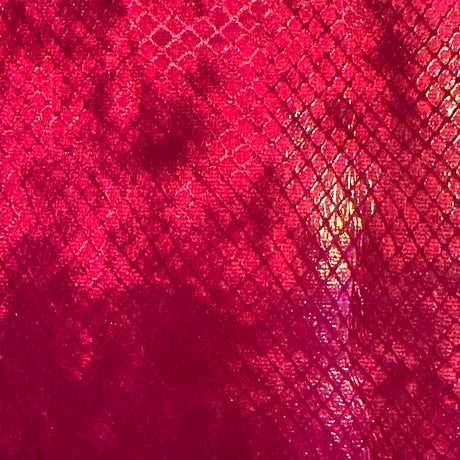 Stretch Velvet Fabric Foiled Diamond Snake 60" Width