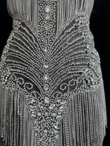 Silver Rhinestone Bodice Applique