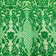 Luna Stretch Sequins Nylon Spandex Mesh Fabric - 4-Way Stretch, Sequin Design, 60" Width (1 Yard)