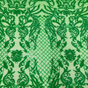 Luna Stretch Sequins Nylon Spandex Mesh Fabric - 4-Way Stretch, Sequin Design, 60" Width (1 Yard)