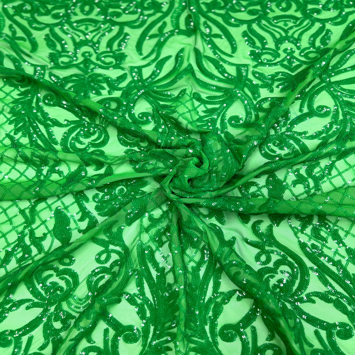 Stretch Sequins Fabric Luna Sequin Mesh