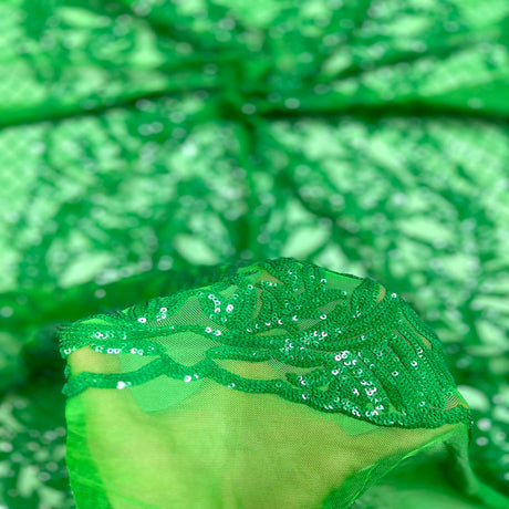 Stretch Sequins Fabric Luna Sequin Mesh