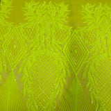 Stretch Sequins Fabric Alpica Geometric