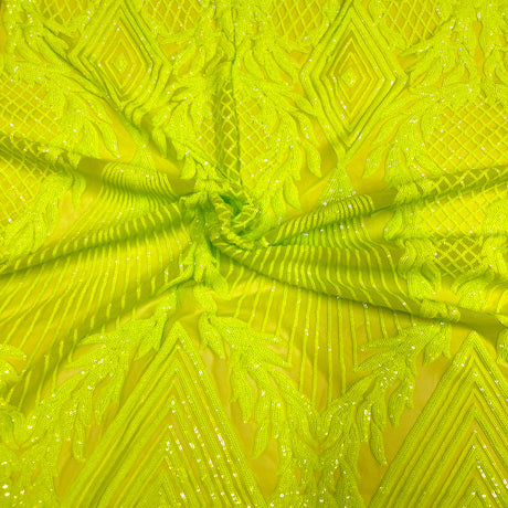 Stretch Sequins Fabric Alpica Geometric