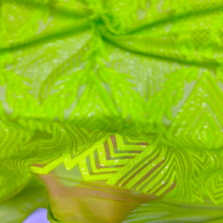 Stretch Sequins Fabric Alpica Geometric
