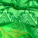 Stretch Sequins Fabric Alpica Geometric