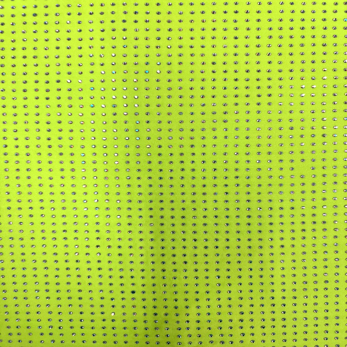 Iridescent AB Rhinestone Spandex Fabric - 85% Polyester 15% Spandex, 54" Width (1 Yard)