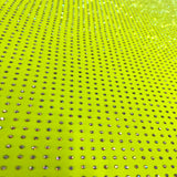 Iridescent AB Rhinestone Spandex Fabric - 85% Polyester 15% Spandex, 54" Width (1 Yard)
