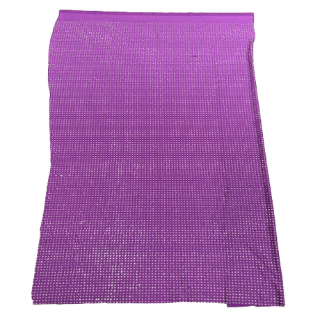 Iridescent AB Rhinestone Spandex Fabric - 85% Polyester 15% Spandex, 54" Width (1 Yard)
