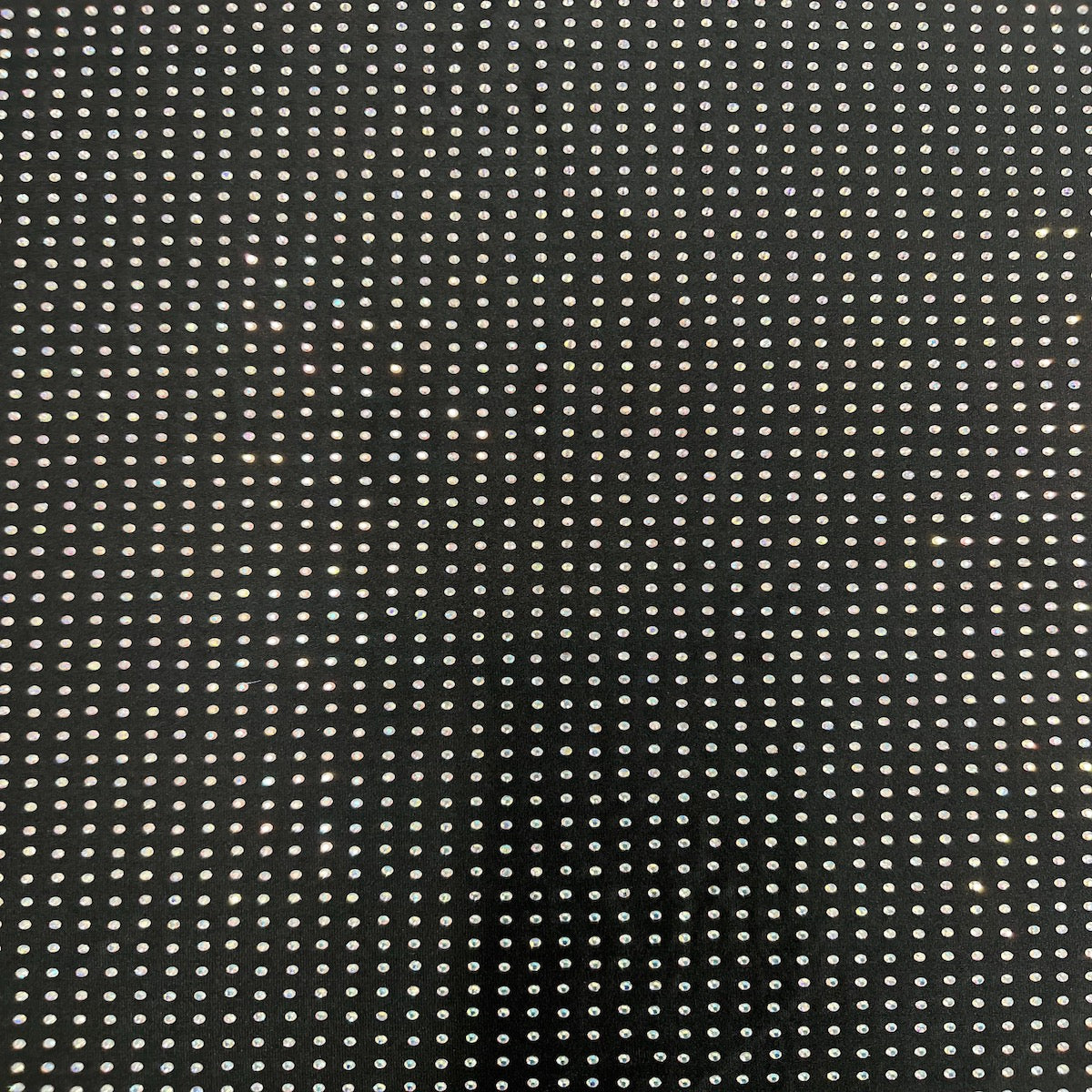 Rhinestone Spandex Fabric Iridescent AB