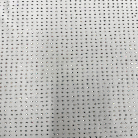 Rhinestone Spandex Fabric Iridescent AB