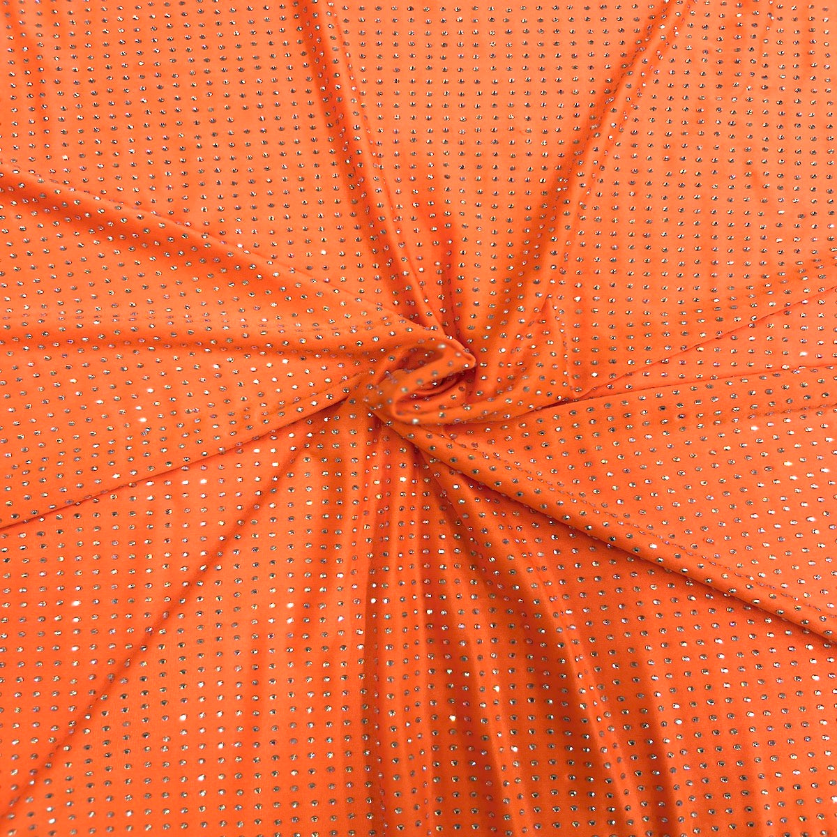 Iridescent AB Rhinestone Spandex Fabric - 85% Polyester 15% Spandex, 54" Width (1 Yard)