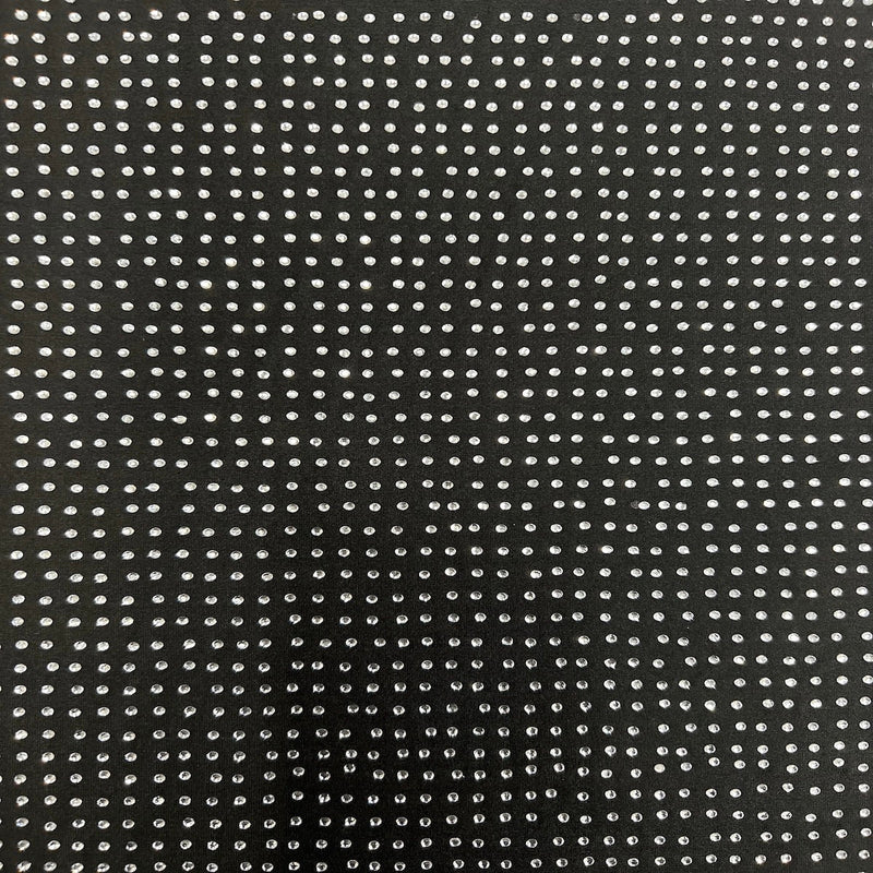 Iridescent AB Rhinestone Spandex Fabric - 85% Polyester 15% Spandex, 54" Width (1 Yard)