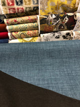Metro Blue Polyester Upholstery Fabric - Blue Modern Texture, 56" Width (1 Yard)