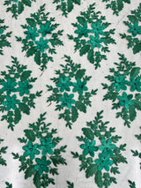 3D Flower Scalloped Mesh Lace