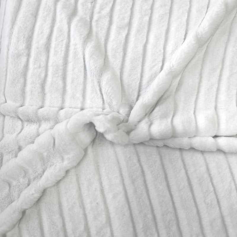 1 Yard Striped Rabbit Soft Plush Short Pile Faux Fur Fabric