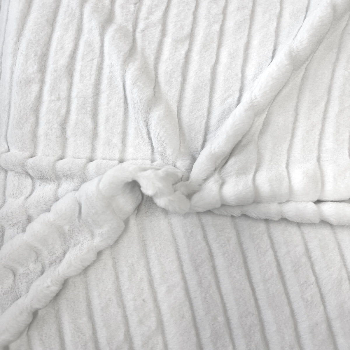 1 Yard Striped Rabbit Soft Plush Short Pile Faux Fur Fabric