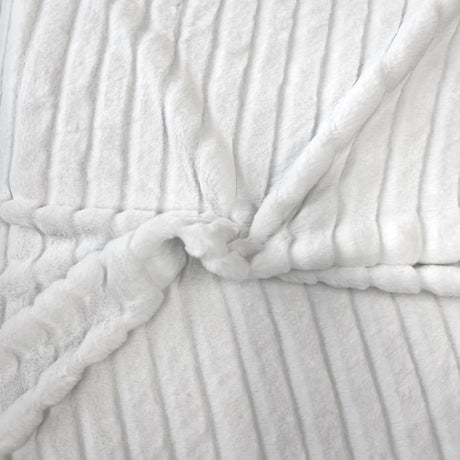 Faux Fur Fabric Striped Rabbit Soft Plush