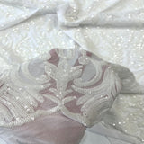 Stretch Sequins Fabric Luna Sequin Mesh