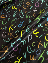 Printed Nylon Spandex Multicolor Letter Scribble