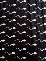 Printed Nylon Spandex Black Fastest Swimmer